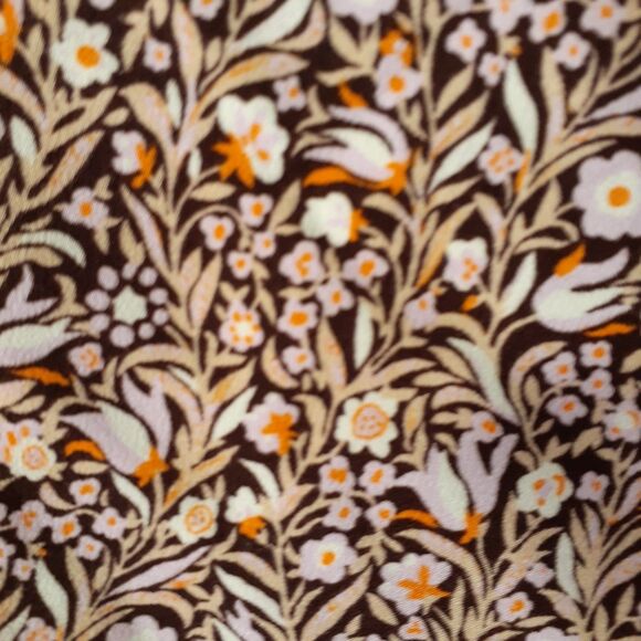 J. Crew Women's M Top Brown Floral Print Keyhole Neck Blouse Shirt  J.crew - Picture 5 of 10